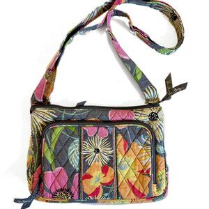 Vera Bradley Multicolor Floral Quilted Crossbody Bag 10" x 6 1/2"